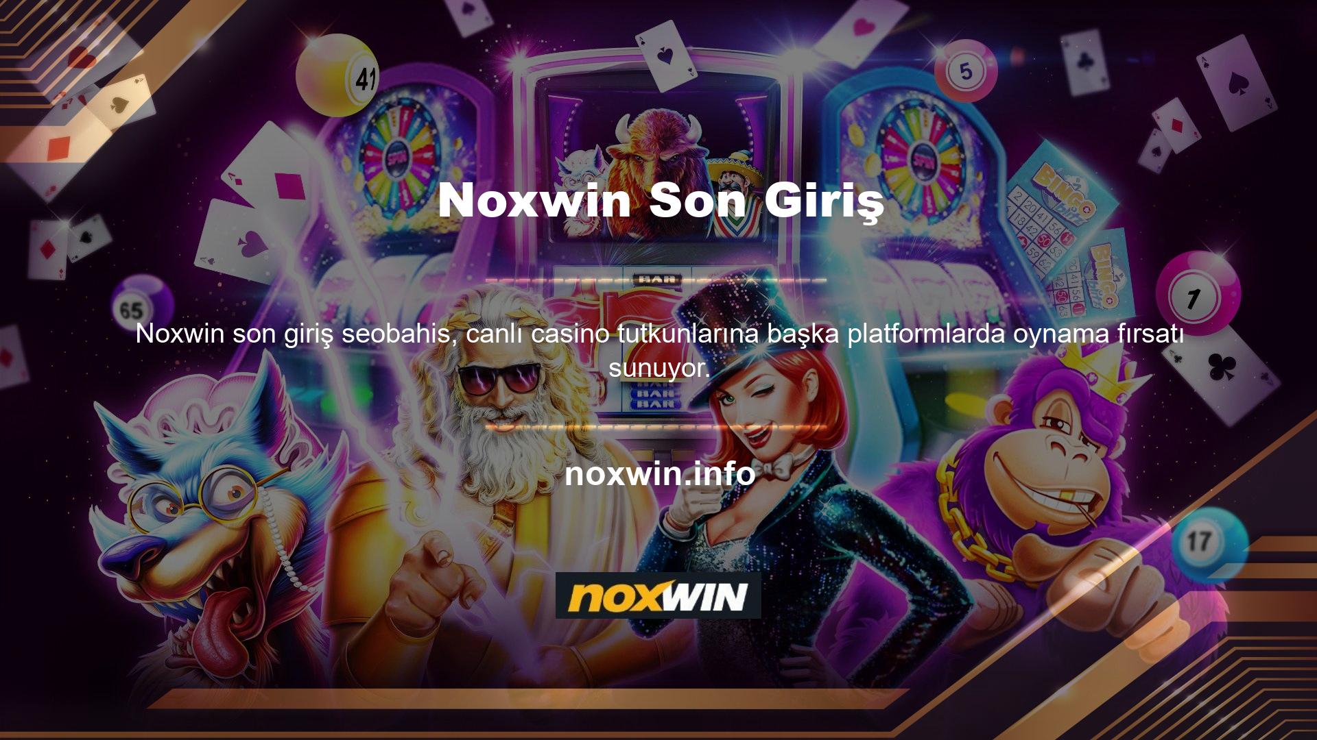Noxwin casino oyunları bölümünde oyun sunmaktadır