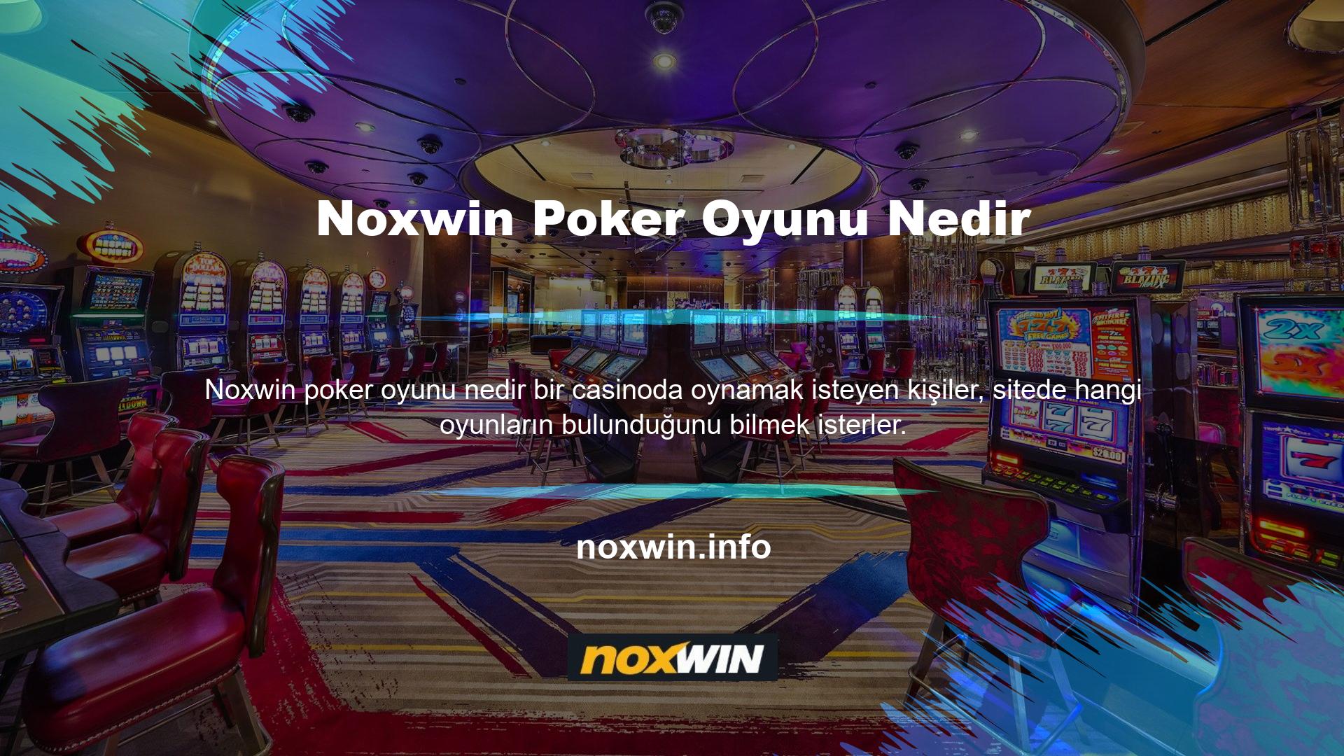 Sitede çok çeşitli poker oyunları bulunmaktadır